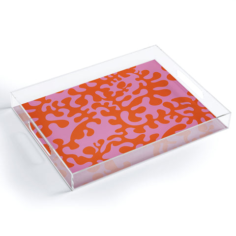 Camilla Foss Shapes Pink and Orange Acrylic Tray