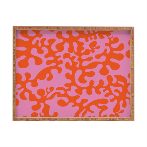 Camilla Foss Shapes Pink and Orange Rectangular Tray