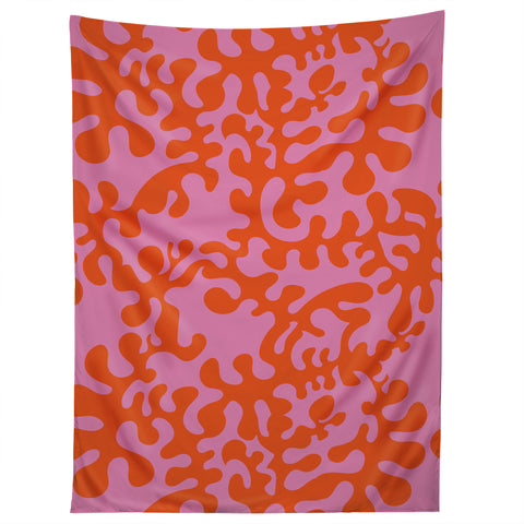 Camilla Foss Shapes Pink and Orange Tapestry