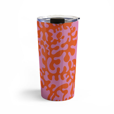 Camilla Foss Shapes Pink and Orange Travel Mug