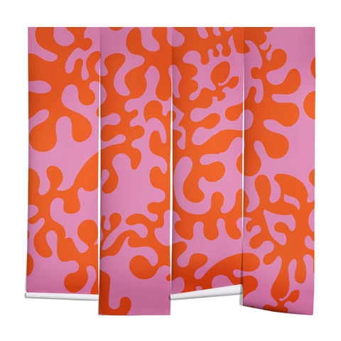 Camilla Foss Shapes Pink and Orange Wall Mural