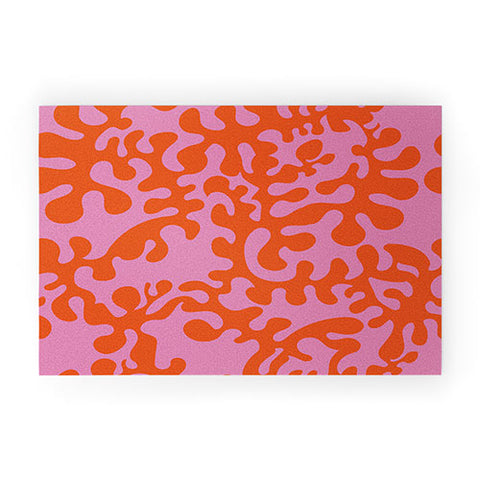 Camilla Foss Shapes Pink and Orange Welcome Mat