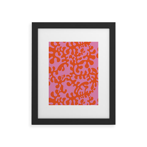 Camilla Foss Shapes Pink and Orange Framed Art Print
