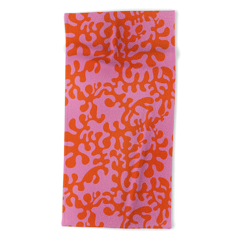 Camilla Foss Shapes Pink and Orange Beach Towel