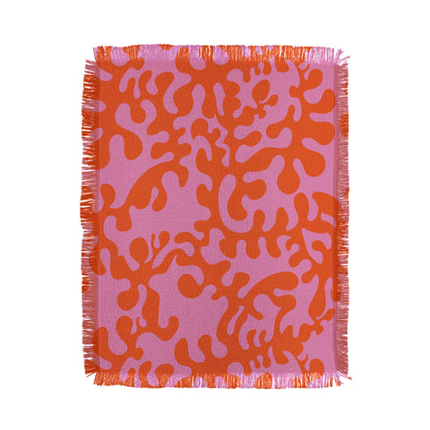 Camilla Foss Shapes Pink and Orange Throw Blanket