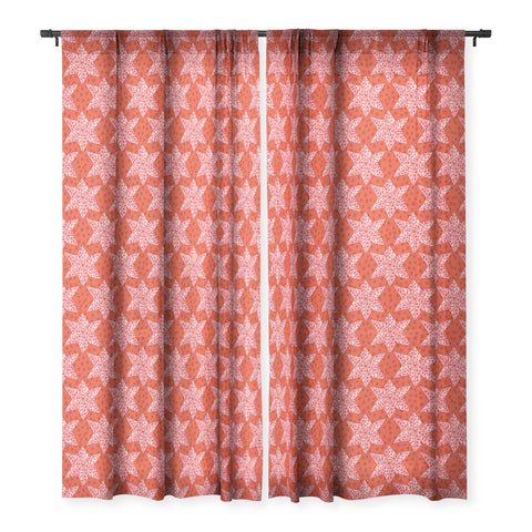 Camilla Foss Stars for Christmas Sheer Window Curtain