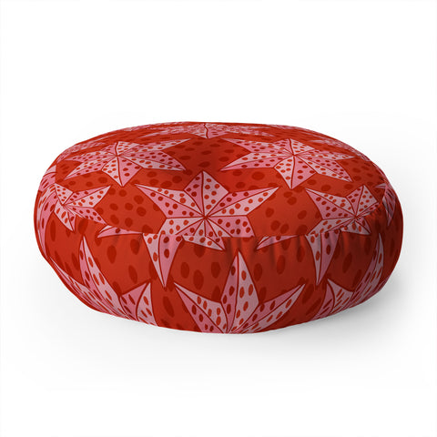 Camilla Foss Stars for Christmas Floor Pillow Round