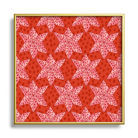 Camilla Foss Stars for Christmas Square Metal Framed Art Print