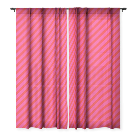 Camilla Foss Thin Bold Stripes Sheer Window Curtain