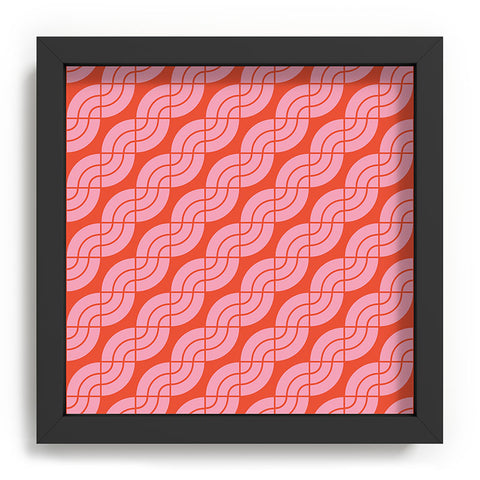 Camilla Foss Twisted Pattern Pink Orange Recessed Framing Square