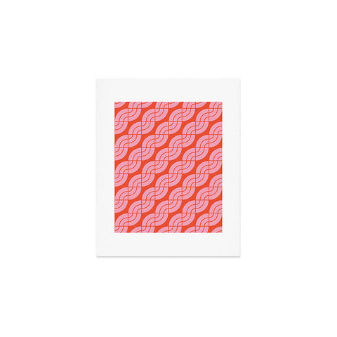 Camilla Foss Twisted Pattern Pink Orange Art Print