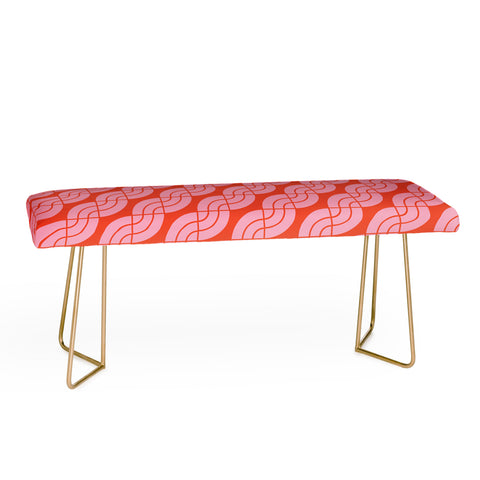 Camilla Foss Twisted Pattern Pink Orange Bench