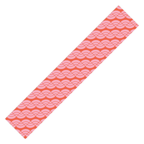 Camilla Foss Twisted Pattern Pink Orange Table Runner