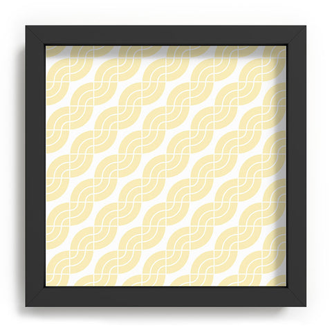 Camilla Foss Twisted Pattern Yellow White Recessed Framing Square