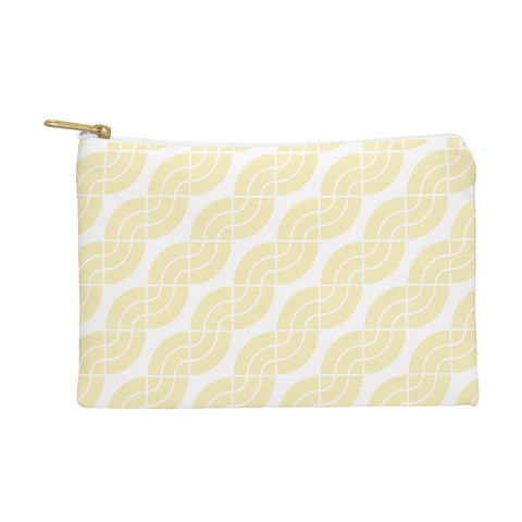 Camilla Foss Twisted Pattern Yellow White Pouch