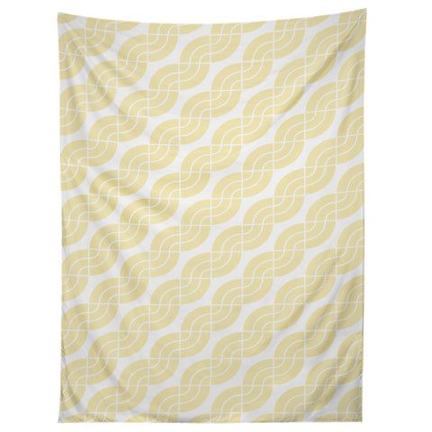 Camilla Foss Twisted Pattern Yellow White Tapestry