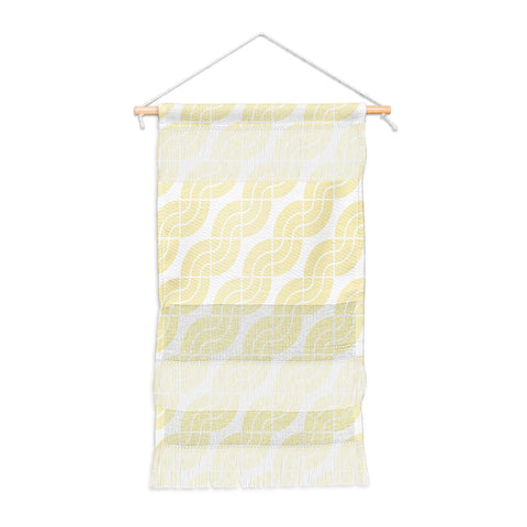 Camilla Foss Twisted Pattern Yellow White Wall Hanging Portrait