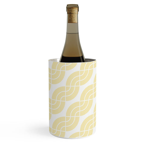 Camilla Foss Twisted Pattern Yellow White Wine Chiller