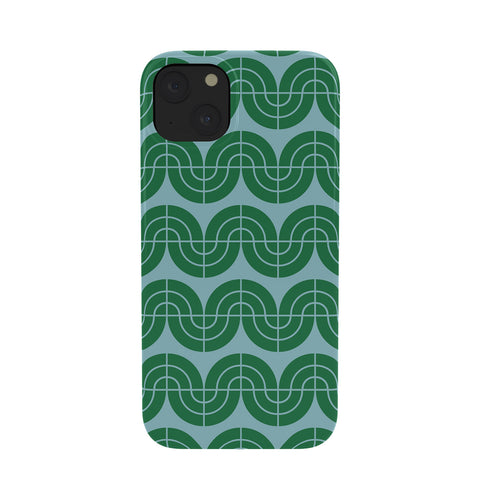 Camilla Foss Wavy Pattern Green and Blue Phone Case