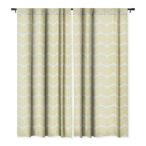 Camilla Foss Wavy Pattern Yellow and White Blackout Non Repeat