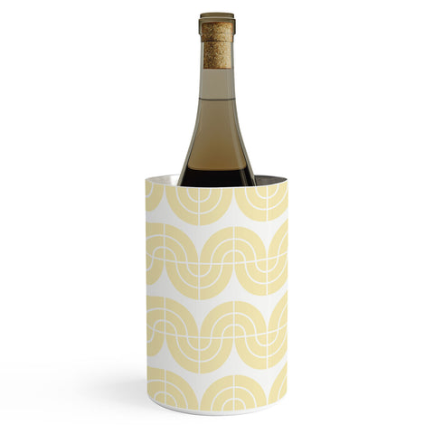 Camilla Foss Wavy Pattern Yellow and White Wine Chiller