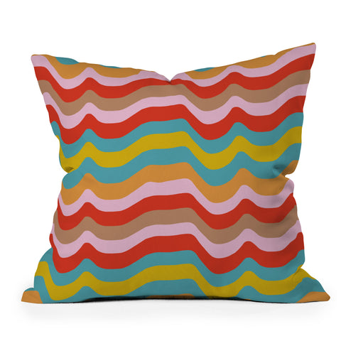Camilla Foss Wavy Stripes Outdoor Throw Pillow