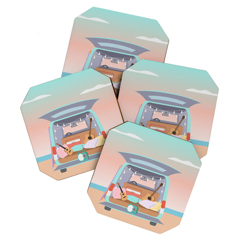 camilleallen Beach Van Coaster Set