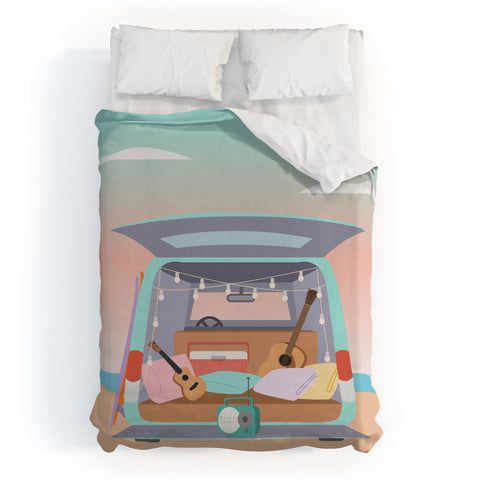 camilleallen Beach Van Duvet Cover