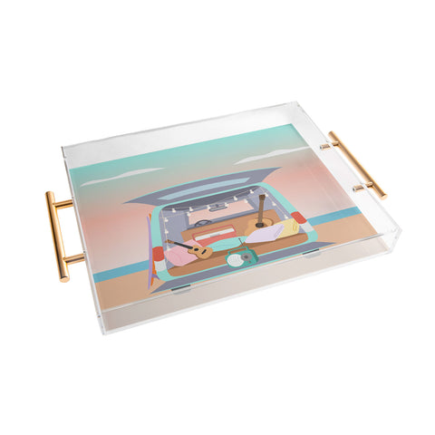 camilleallen Beach Van Acrylic Tray