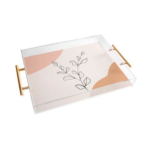 camilleallen Eucalyptus Line Art Acrylic Tray