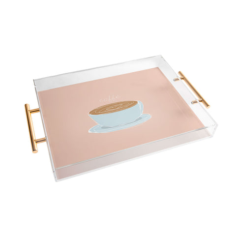 camilleallen Italian coffee sketch Acrylic Tray