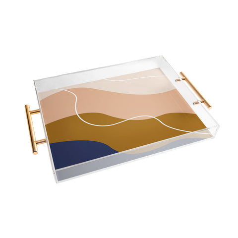 camilleallen modern chic pattern Acrylic Tray