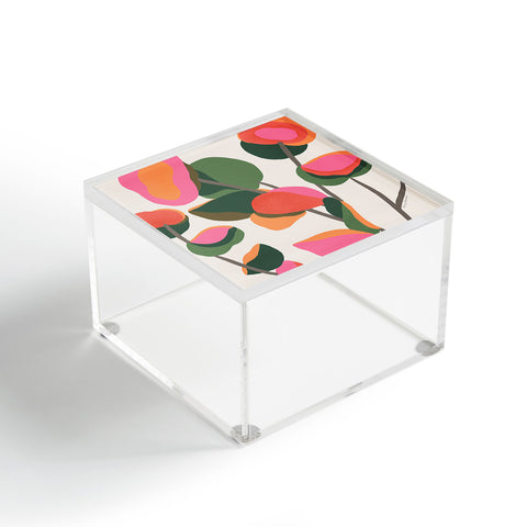 Carey Copeland Abstract Eucalyptus Leaves Acrylic Box