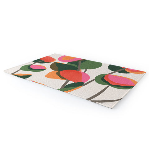 Carey Copeland Abstract Eucalyptus Leaves Area Rug