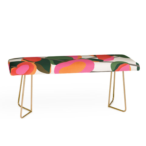 Carey Copeland Abstract Eucalyptus Leaves Bench