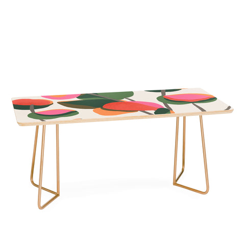 Carey Copeland Abstract Eucalyptus Leaves Coffee Table