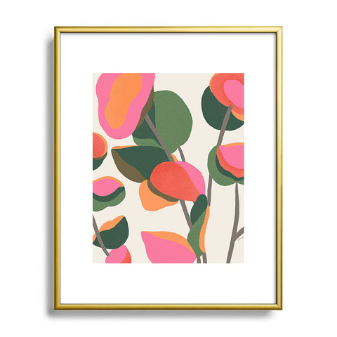 Carey Copeland Abstract Eucalyptus Leaves Metal Framed Art Print