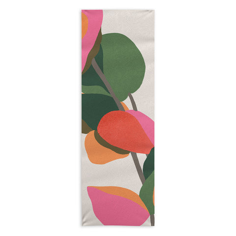 Carey Copeland Abstract Eucalyptus Leaves Yoga Towel