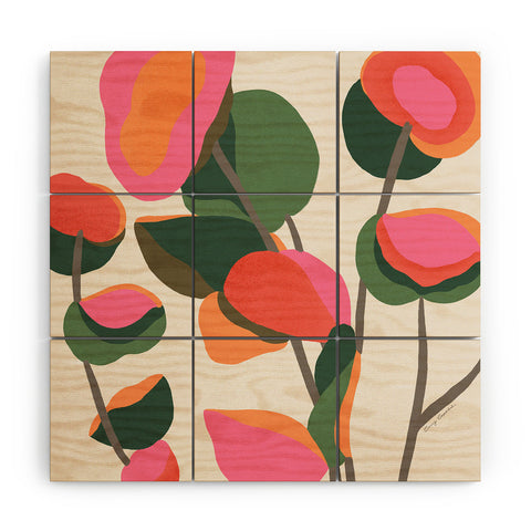 Carey Copeland Abstract Eucalyptus Leaves Wood Wall Mural