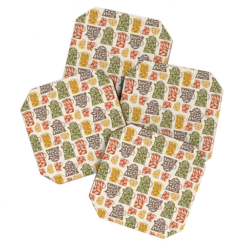 Carey Copeland Buongiorno Retro Floral Coffee Coaster Set