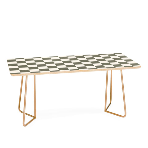 Carey Copeland Checkerboard Olive Green Coffee Table