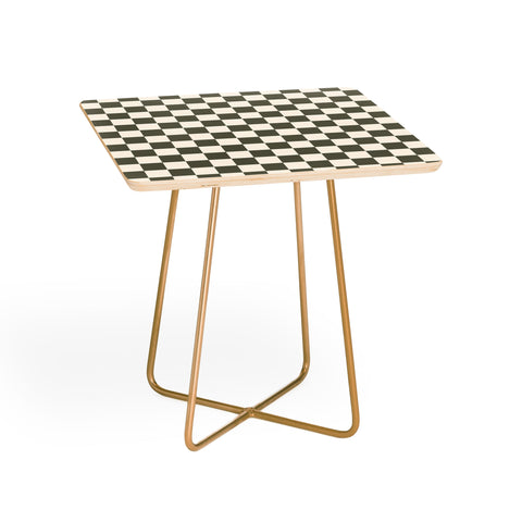 Carey Copeland Checkerboard Olive Green Side Table