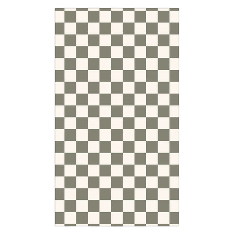 Carey Copeland Checkerboard Olive Green Tablecloth
