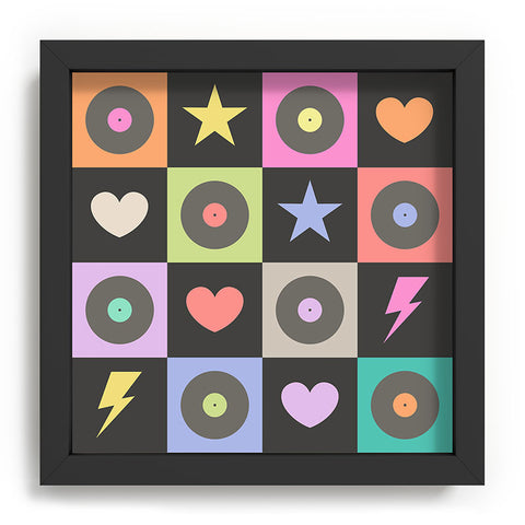 Carey Copeland Colorful Checkerboard 80s Recessed Framing Square