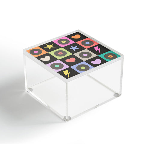 Carey Copeland Colorful Checkerboard 80s Acrylic Box
