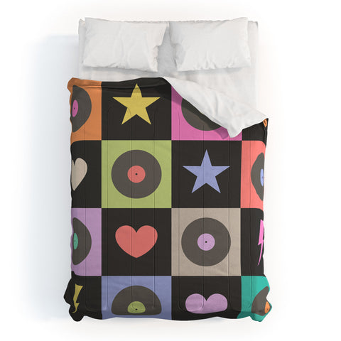 Carey Copeland Colorful Checkerboard 80s Comforter