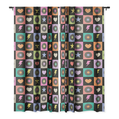 Carey Copeland Colorful Checkerboard 80s Blackout Non Repeat