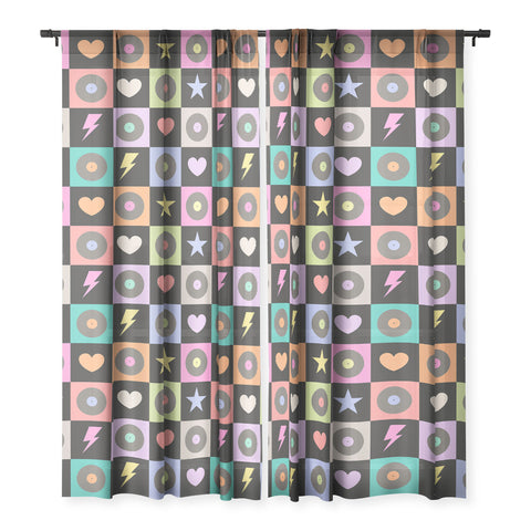 Carey Copeland Colorful Checkerboard 80s Sheer Non Repeat