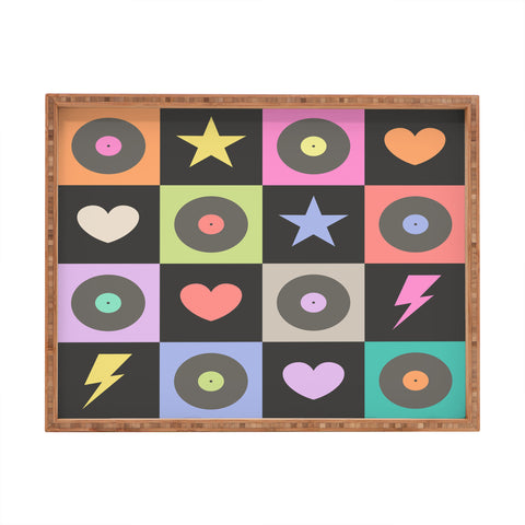 Carey Copeland Colorful Checkerboard 80s Rectangular Tray