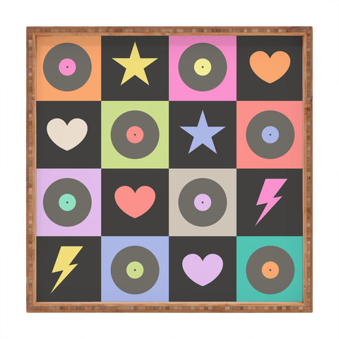 Carey Copeland Colorful Checkerboard 80s Square Tray